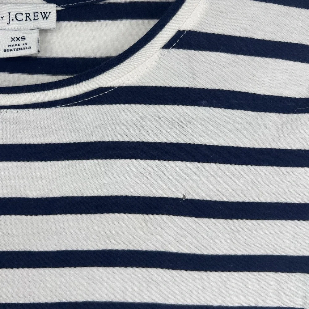 J.Crew - J by J.Crew Striped Tie Back Top XXS Blue White Shirt